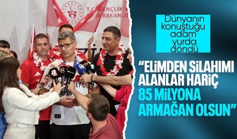 Olimpiyatlarda gümüş madalya kazanan milli atıcı Yusuf Dikeç, İstanbul’a geldi