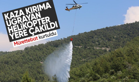 Son dakika: Adana'da yangın söndürme helikopteri düştü