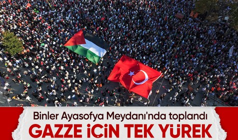 Ayasofya Meydanı'nda büyük Filistin mitingi