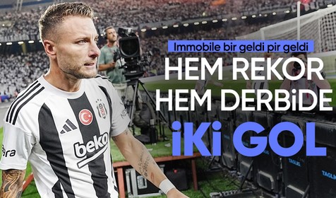 Immobile, Beşiktaş'taki ilk maçında Süper Kupa rekoru kırdı! Icardi'yi geçti!