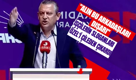 Özgür Özel'in konuşmasında tansiyon yükseldi! Sloganları duyunca işçileri dışarı çıkarttı