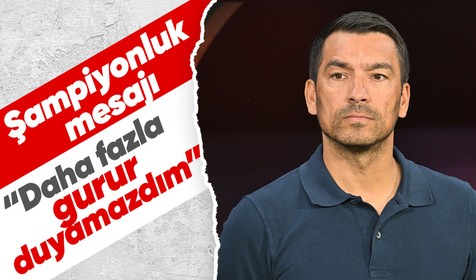 Van Bronckhorst: "Takımımla gurur duyuyorum"