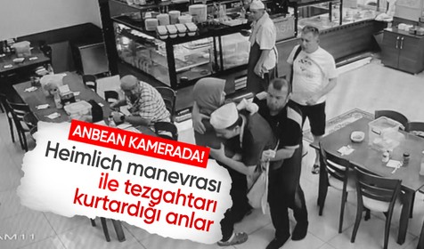 Kocaeli'de usta yardımcısının Heimlich manevrası ile tezgahtarı kurtardığı anlar kamerada