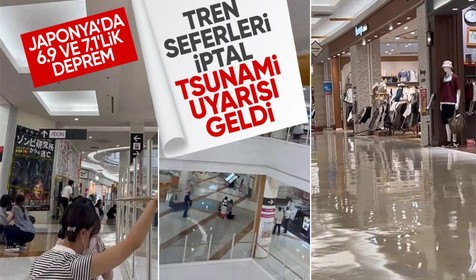 Japonya'da peş peşe 2 büyük deprem! Tsunami uyarısı yapıldı