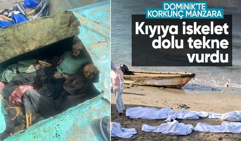 Dominik açıklarında iskelet dolu tekne! Çok sayıda uyuşturucu madde çıktı
