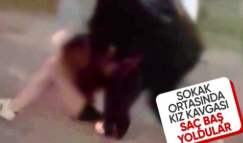 Tekirdağ'da sokak ortasında kız kavgası: Saç baş yoldular