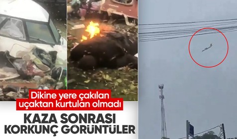 Brezilya'da düşen yolcu uçağının yakından görüntüsü ortaya çıktı