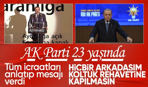 Cumhurbaşkanı Erdoğan'dan AK Parti'nin 23. yılında değişim mesajı: Yorulan varsa kenara çekilsin