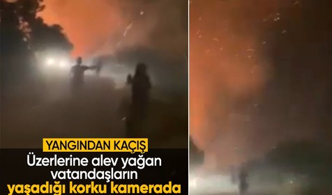 Antalya Serik'teki yangında korku dolu anlar! Evlerini kurtarmak isterken canlarından olacaklardı