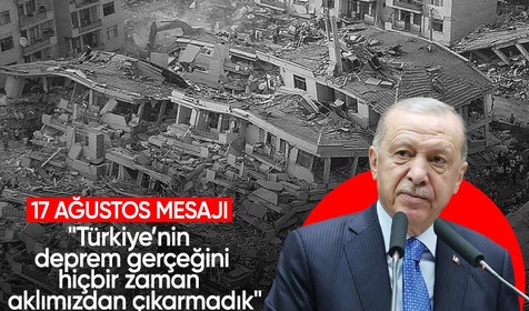 Cumhurbaşkanı Erdoğan’dan '17 Ağustos depremi' paylaşımı