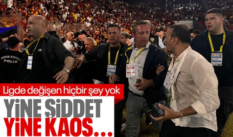 İzmir'e desteğe giden Ali Koç'a tribünlerden saldırı! Yere düştü