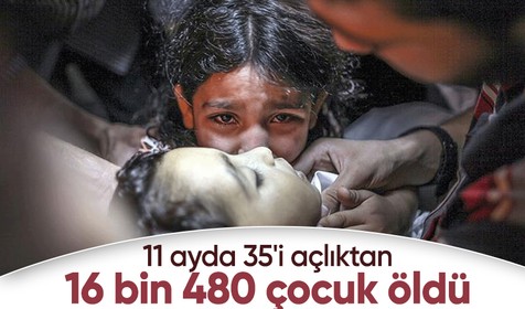Gazze'de 11 aylık acı tablo: 16 bin 480 çocuk İsrail saldırısında öldü