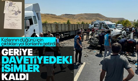 Kızının düğününe giden anne ve babanın geriye davetiyedeki isimleri kaldı