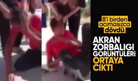 Akran zorbalığının görüntüleri ortaya çıktı: 8 çocuk gözaltında
