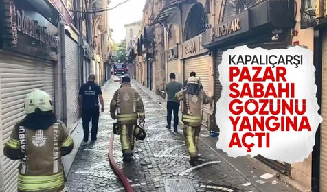 Kapalıçarşı’da yangın paniği