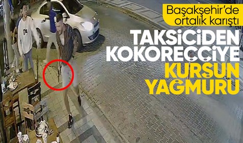 Tartıştığı kokoreççinin iş yerini basıp, tabancayla yaraladı; o anlar kamerada