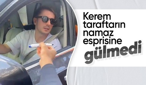 Kerem Aktürkoğlu'na, "Allah kıldığın namazları kabul etsin" denildi, bu defa gülmedi