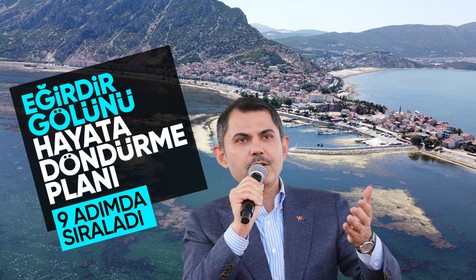 Murat Kurum duyurdu: Eğirdir Gölü için 9 maddelik eylem planı