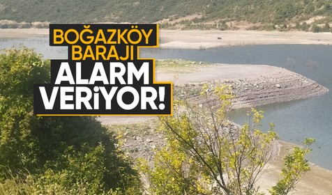 Boğazköy Barajı'nda balıkların yaşayabileceği kadar su kaldı
