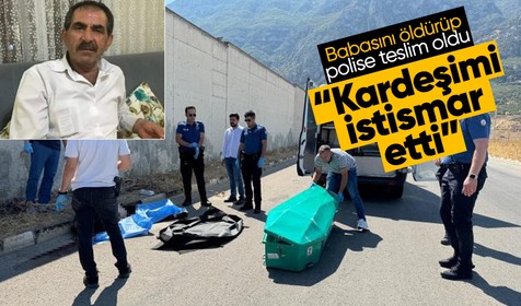 Babasını öldürüp polise teslim oldu! "Kız kardeşimi istismar etti"