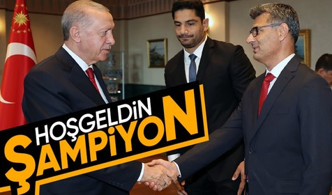 Cumhurbaşkanı Erdoğan, olimpiyatlarda madalya alan sporcuları kabul etti