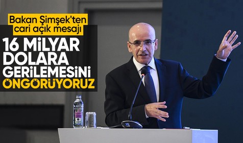 Bakan Şimşek'ten cari açık mesajı: Önemli bir düşüş bekliyoruz