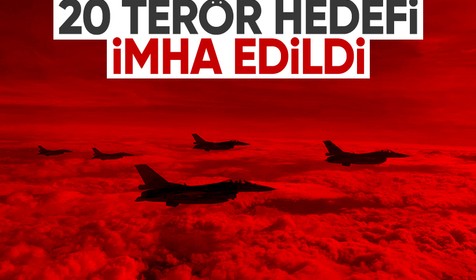 Irak'ın kuzeyinde 20 terör hedefi imha edildi