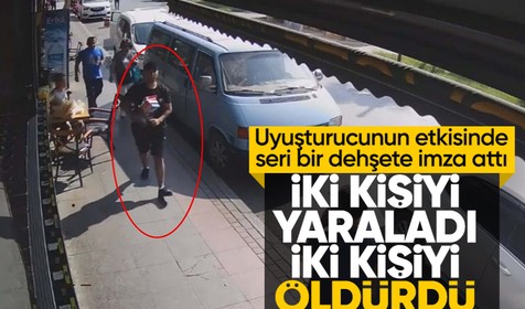 İzmir sokaklarında dehşet! 2 kişiyi öldürüp, 2 kişiyi yaralayan gaspçının görüntüleri ortaya çıktı