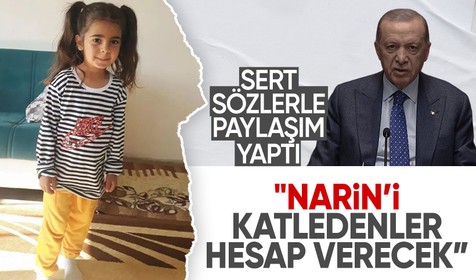 Cumhurbaşkanı Erdoğan'dan Narin paylaşımı: En ağır cezayı almaları için bizzat takipçisi olacağım