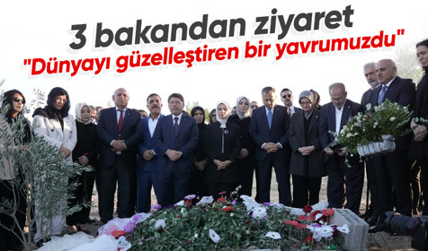 3 bakandan Narin Güran'ın mezarına ziyaret