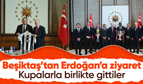 Cumhurbaşkanı Recep Tayyip Erdoğan Beşiktaş Jimnastik Kulübü heyetini Cumhurbaşkanlığı Külliyesinde kabul etti!