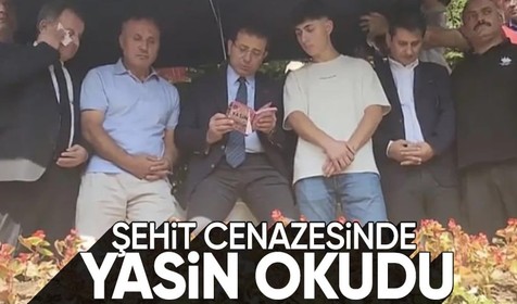 İBB Başkanı Ekrem İmamoğlu şehit mezarında Yasin okudu