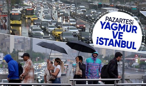 İstanbul'da pazartesi trafiğine yağmur etkisi