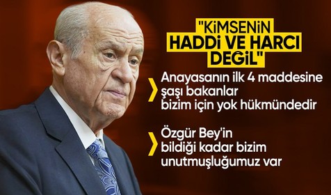 Bahçeli'den Özgür Özel'e tepki: Onun bildiği kadar bizim unutmuşluğumuz var