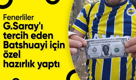 Fenerbahçe taraftarı Batshuayi'nin yüzünün olduğu dolar banknotları hazırladı
