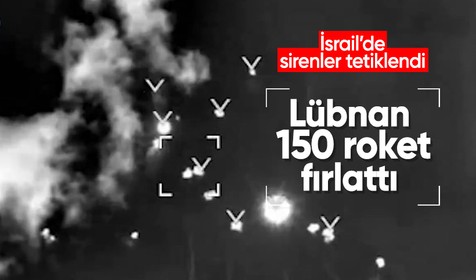 İsrail ülkenin kuzeyine 150 roket atıldığını duyurdu
