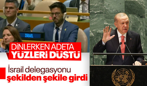 Erdoğan'dan BM'de tarihi konuşma! İsrail temsilcileri şekilden şekile girerek izledi