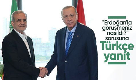 İran Cumhurbaşkanı "Erdoğan'la görüşmeniz nasıldı?" sorusuna Türkçe cevap verdi