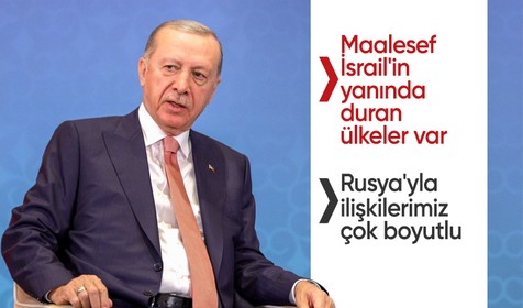 Cumhurbaşkanı Erdoğan ABD basınına röportaj verdi: Maalesef İsrail'in yanında duran ülkeler var