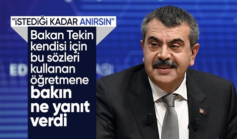 Milli Eğitim Bakanı Yusuf Tekin'den kendisine hakaret eden öğretmene şaşırtan cevap