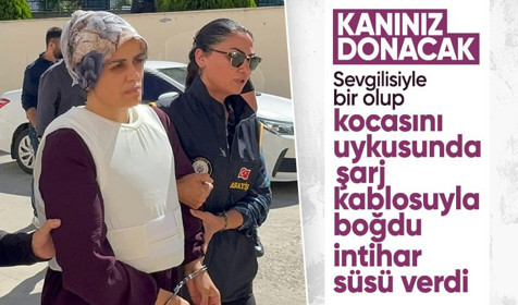 Tekirdağ'da kan donduran cinayet! Sevgilisiyle bir olup kocasını uykusunda şarj kablosuyla boğarak öldürdü