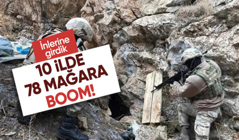 10 ilde 'Gürz-17' operasyonları sonucunda 71 mağara imha edildi