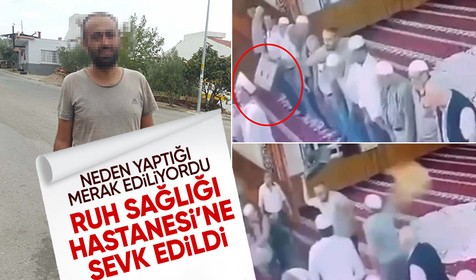 Namaz kıldıran imamın başına tabureyle vurmuştu: Gözaltına alındı