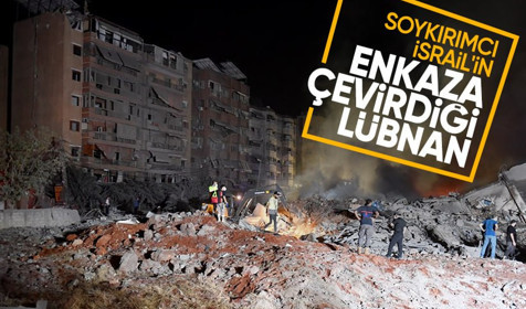 Soykırımcı İsrail'in enkaza çevirdiği Beyrut