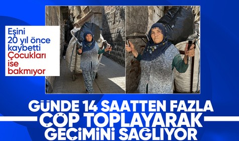 Eşi ölmüş çocukları bakmıyor! Diyarbakır'da 65 yaşındaki kadın, 20 yıldır çöp toplayarak geçimini sağlıyor