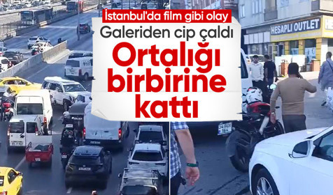 İstanbul'da film gibi olay: Galeriden cip çaldı, Avcılar'ı savaş alanına çevirdi