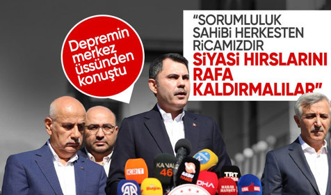 Bakan Kurum, Kahramanmaraş’ta konuştu: Sorumluluk sahibi herkes siyasi hırslarını rafa kaldırmalı