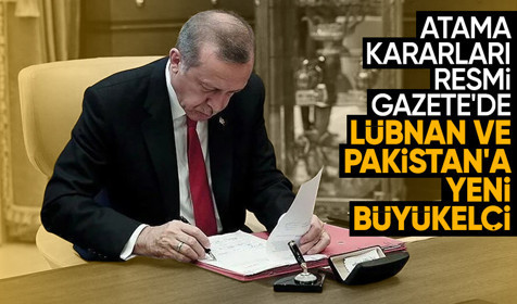 Cumhurbaşkanı Erdoğan'ın atama ve görevden alma kararları yayımlandı