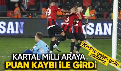 Kartal üstünlüğünü koruyamadı! Beşiktaş milli araya moralsiz giriyor