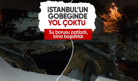 Üsküdar'da bir yolda çökme meydana geldi: 3 katlı bina boşaltıldı